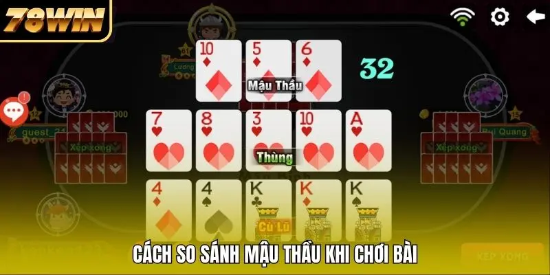 Cách so sánh Mậu Thầu khi chơi bài Cách so sánh Mậu Thầu khi chơi bài