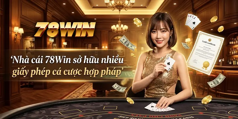 Nhà cái 78WIN sở hữu nhiều giấy phép cá cược hợp pháp
